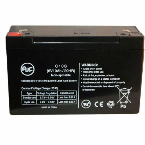 AJC Battery AJC® Universal Power Group CB 6120 6V 10Ah Lawn and Garden Battery -Power Tool Batteries Shop BT9 AJC C10S N 0 128619