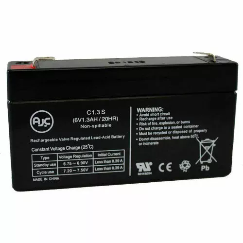 AJC Battery AJC® Universal Power Group UB613 6V 1.3Ah Lawn and Garden Battery -Power Tool Batteries Shop BT9 AJC C13S N 0 131846