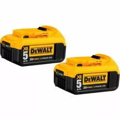 DeWALT® DCB205-2 20V Li-Ion 20V MAX Battery 5Ah Extended Capacity 2Pk